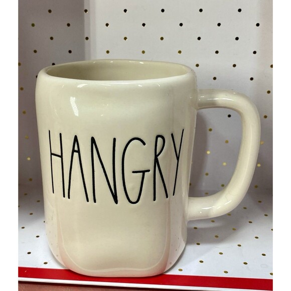 Rae Dunn Artisan Collection HANGRY White Coffee Mug Cup by Magenta 2020 - Picture 1 of 7